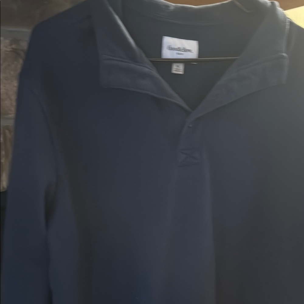 Goodfellow & Co Blue Polo Shirt with Standard Collar and Relaxed Fit